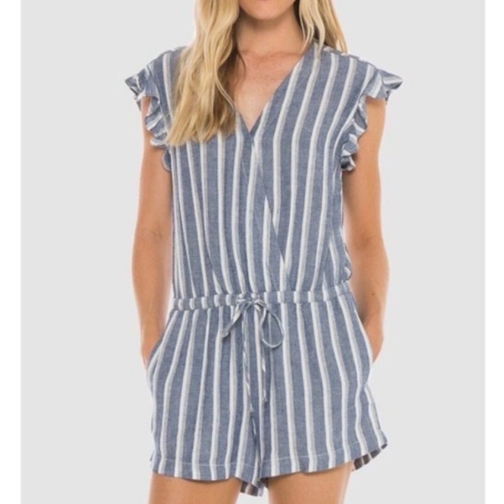 Cloth & Stone Striped Surplice Chambray Ro…